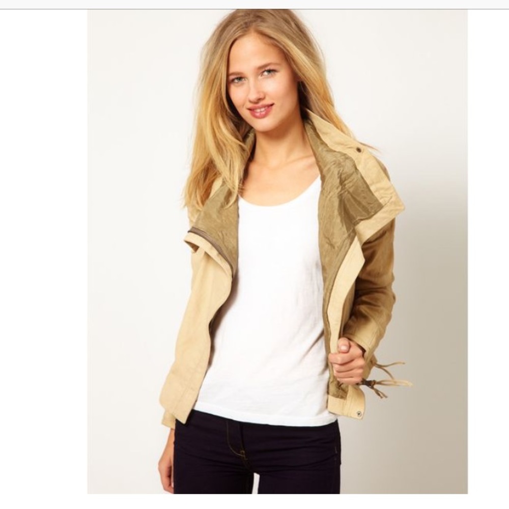 La Fee Verte washed leather (suede) jacket, S.